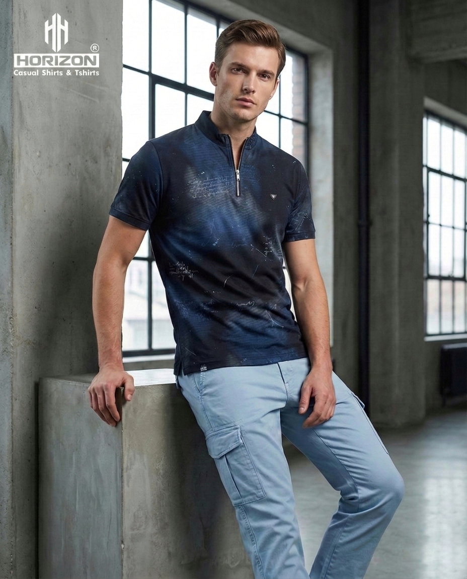 Gradient Wash Polo T-Shirt