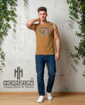 Mustard Graphic Muscle Tee
