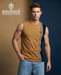 White Colorblock Muscle Tee