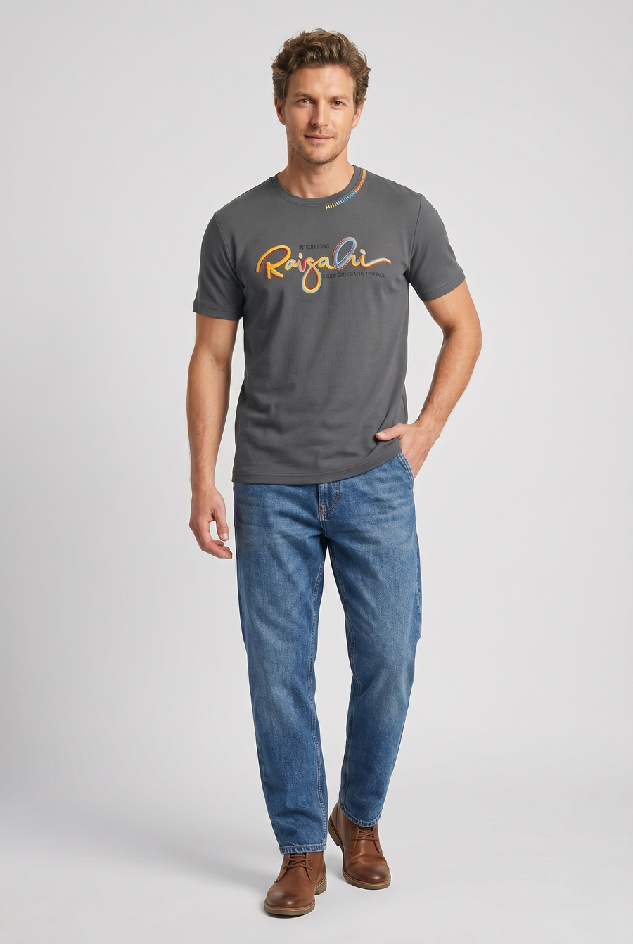 Script Print T-Shirt