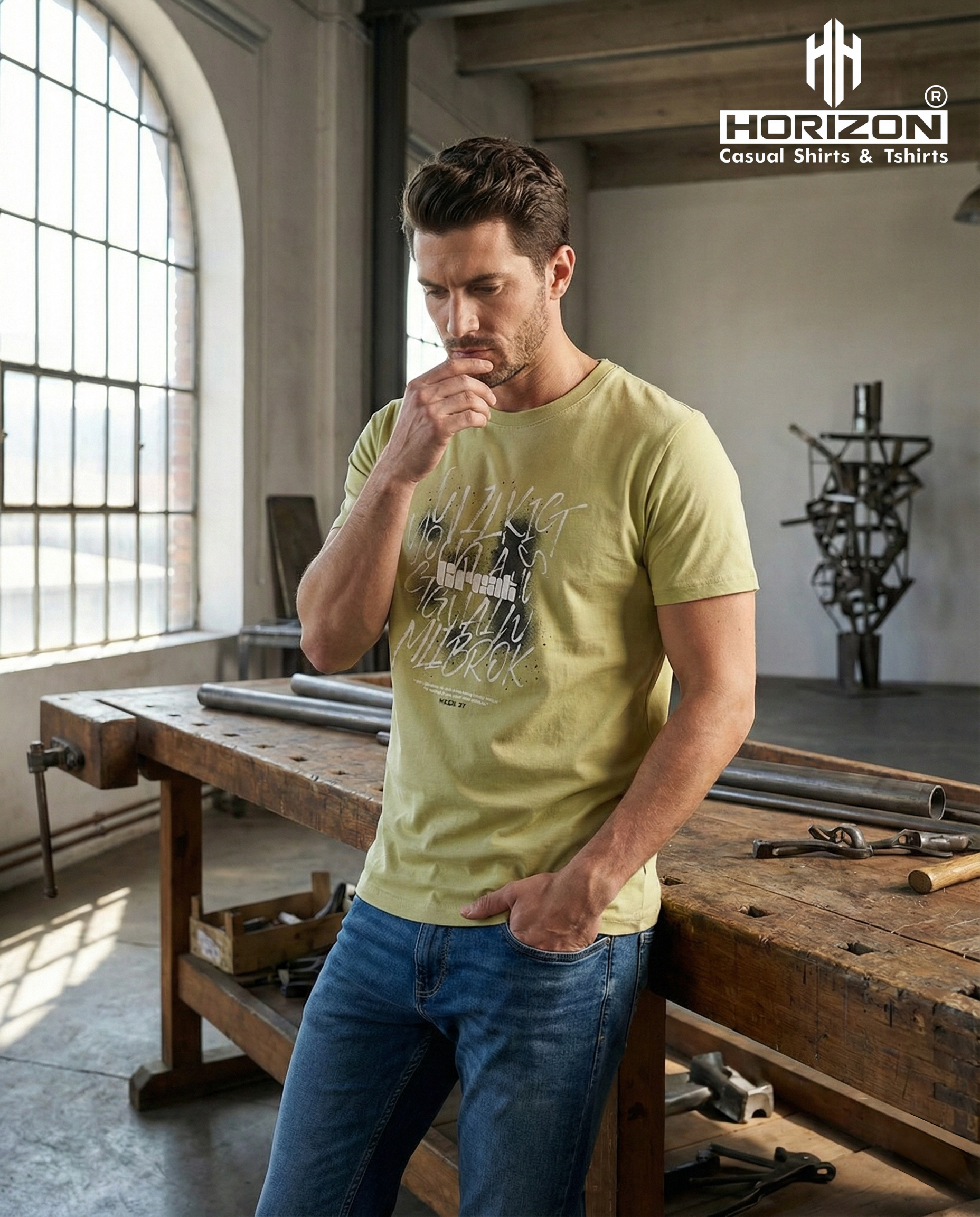 Graphic Print Crew Neck T-Shirt