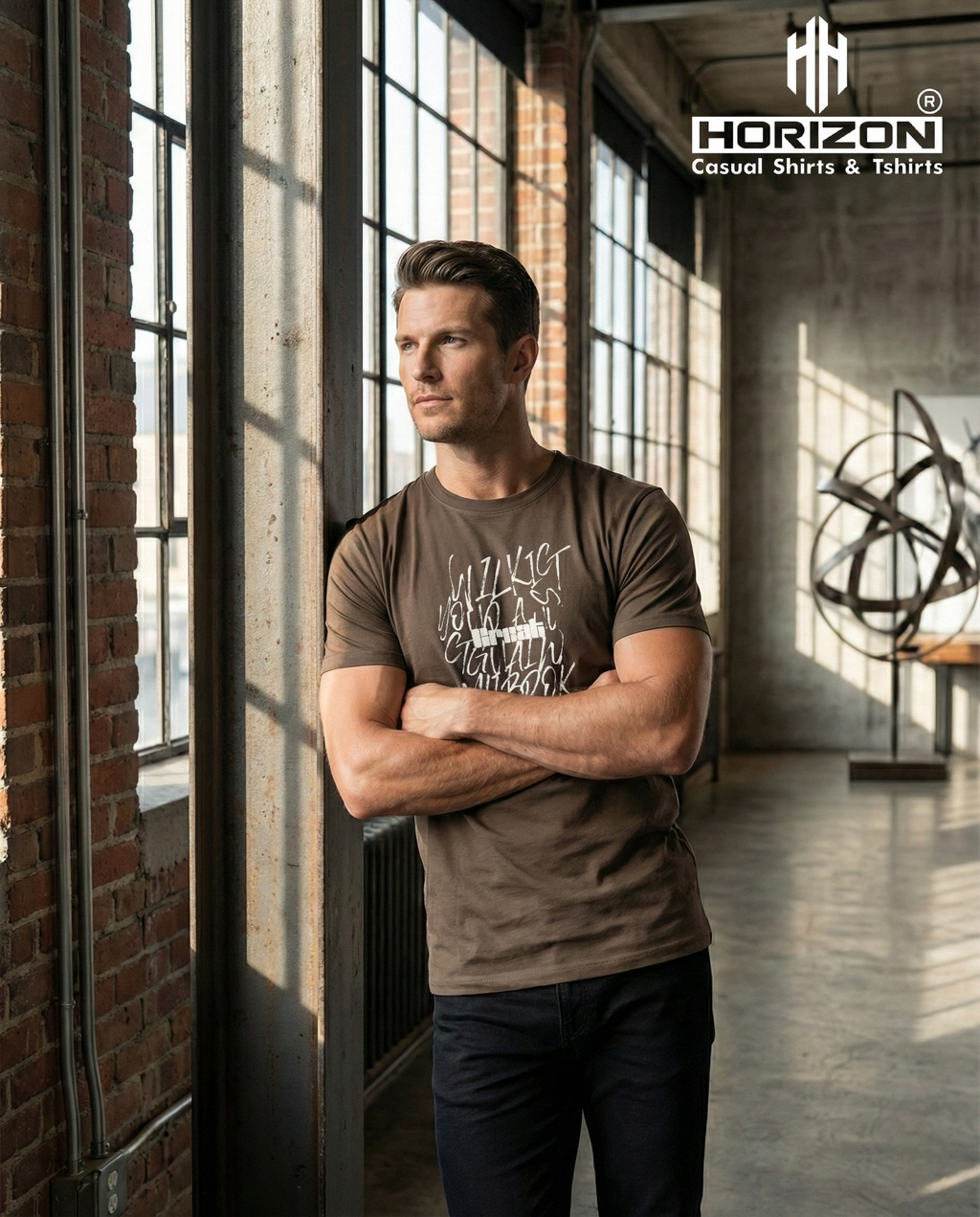 Graphic Print Crew Neck T-Shirt