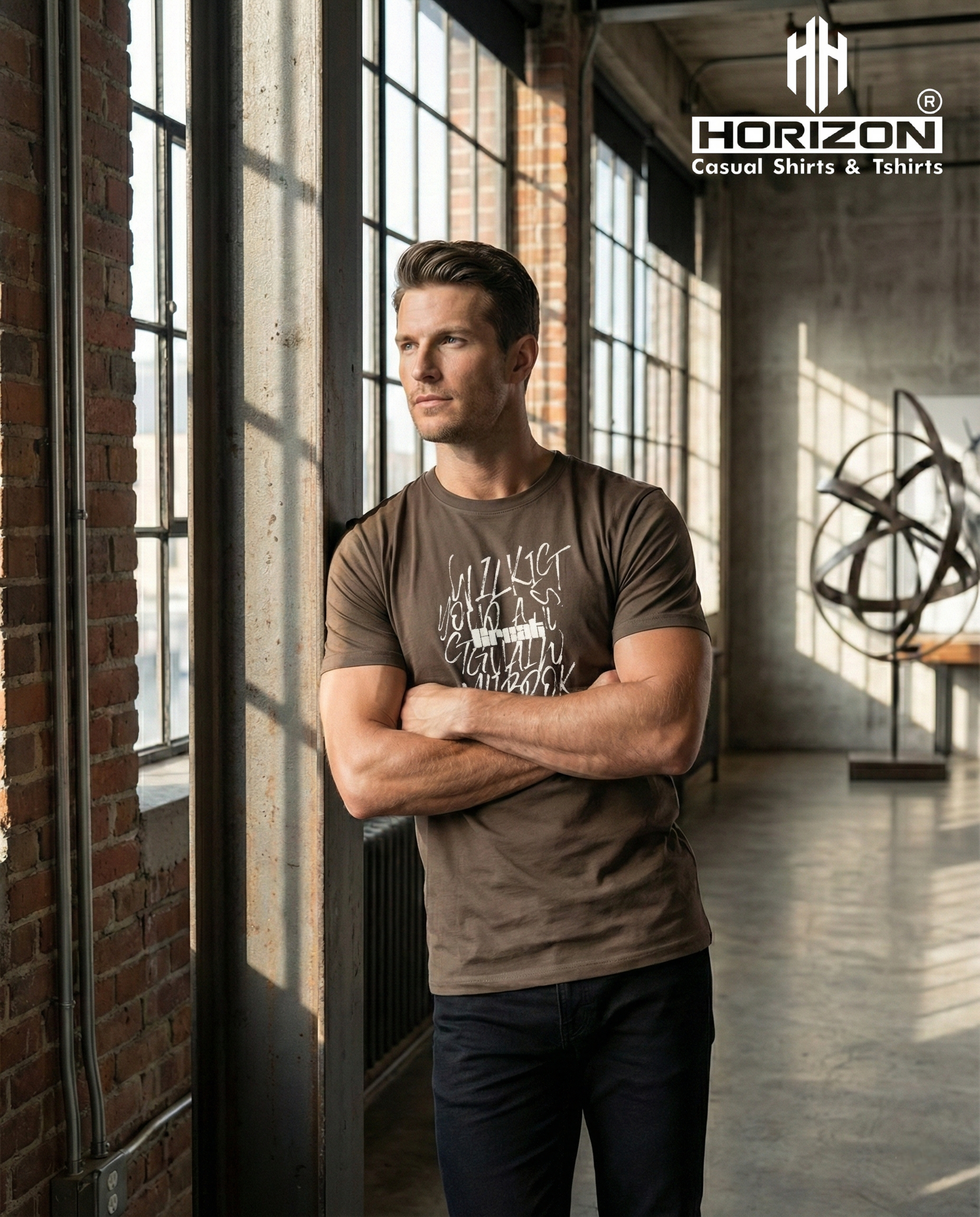 Graphic Print Crew Neck T-Shirt