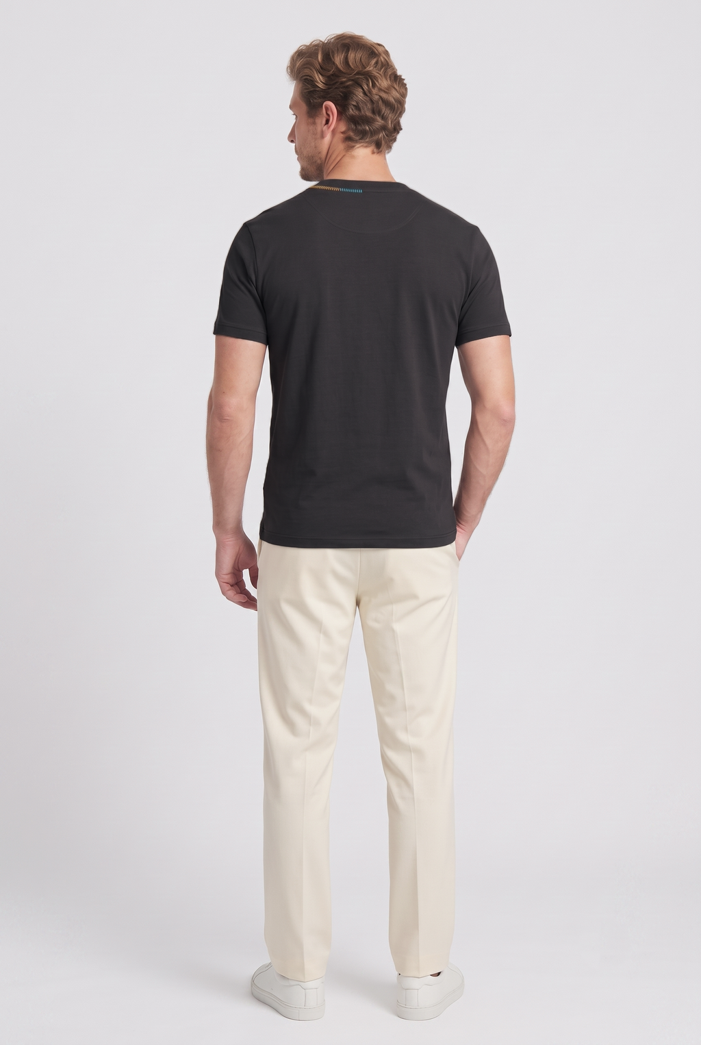 Black Script Print T-Shirt