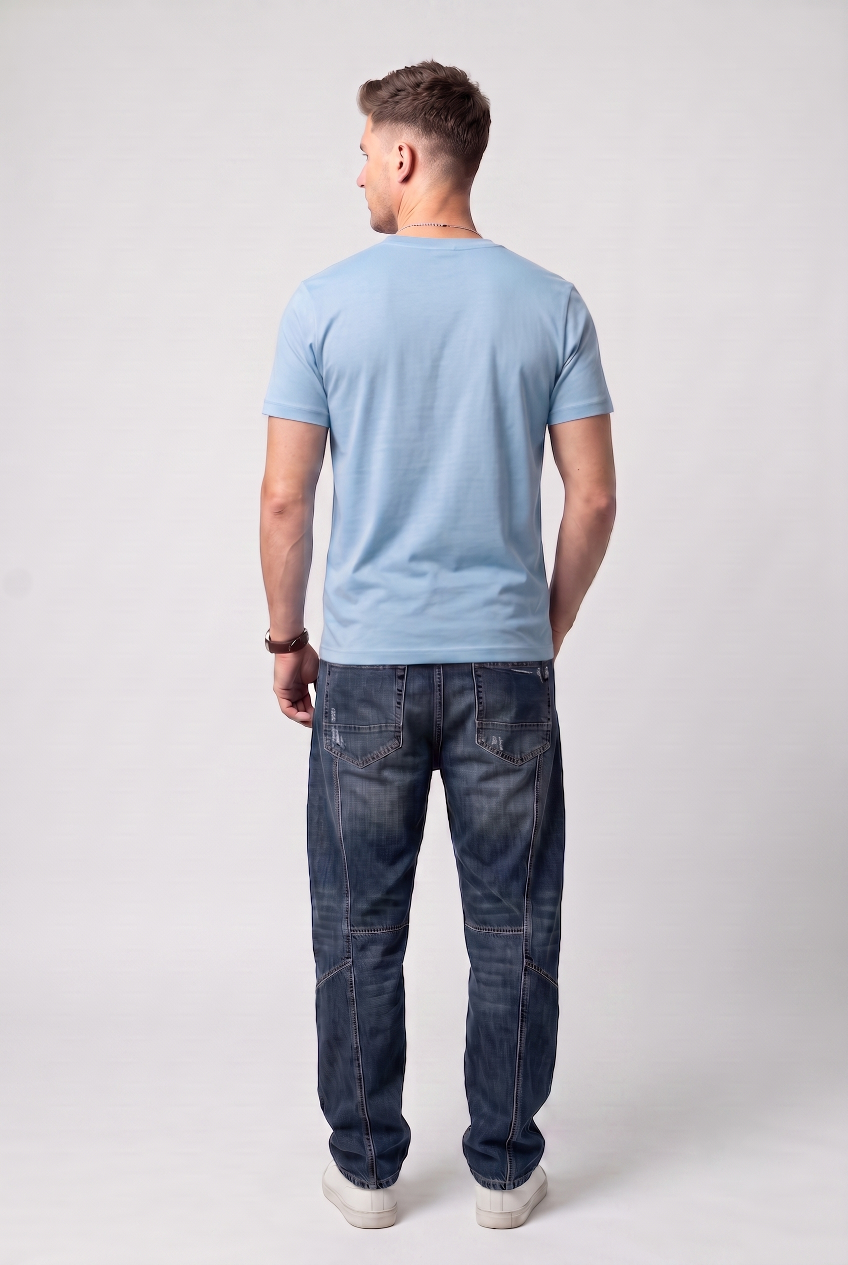 Sky Blue Crew Neck T-Shirt