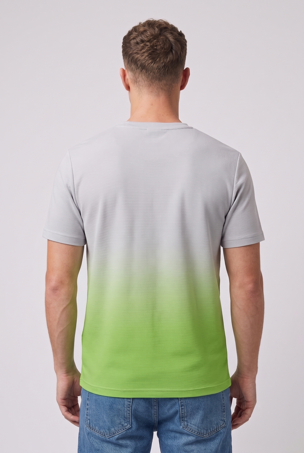 White & Lime Green Fade tshirt