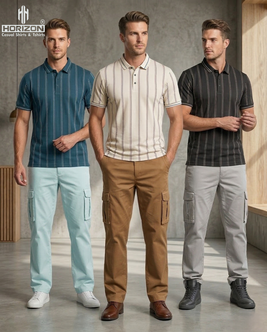 Maroon Vertical Stripe Polo
