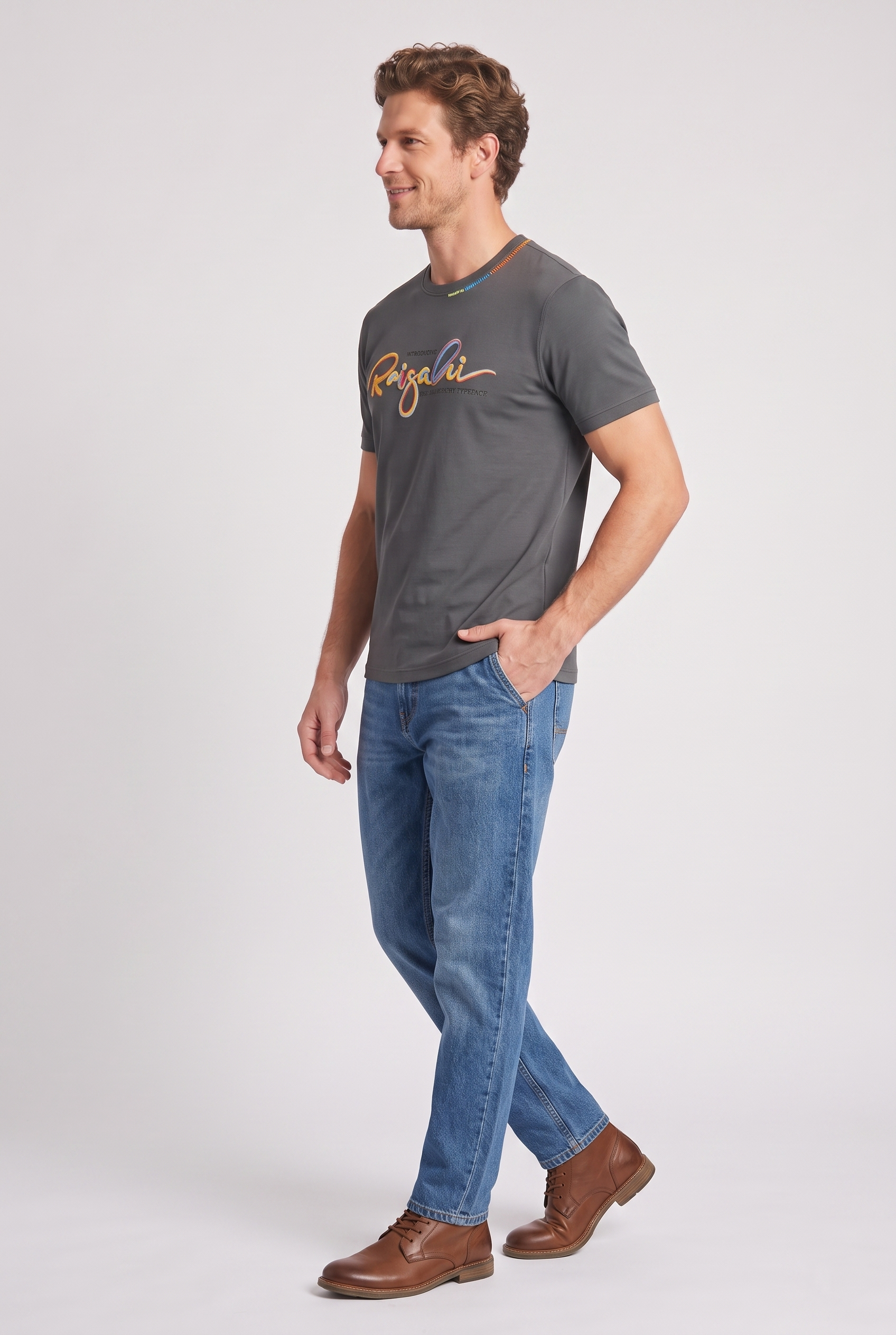 Script Print T-Shirt