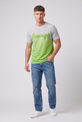 White & Lime Green Fade tshirt