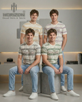 Distressed Stripe Print T-Shirt