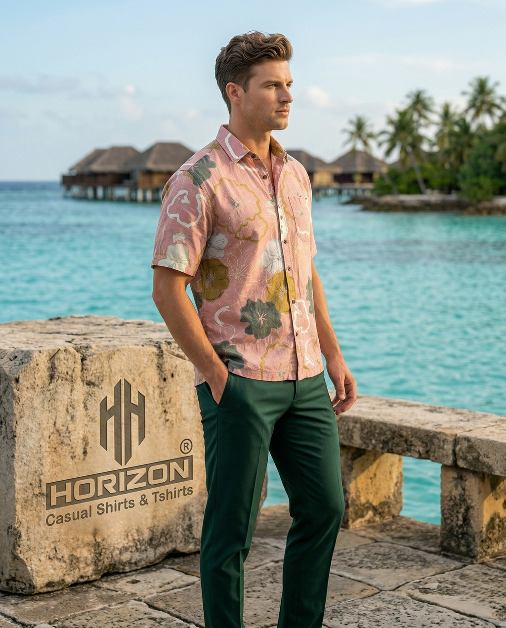 Pink Tropical Floral Shirt