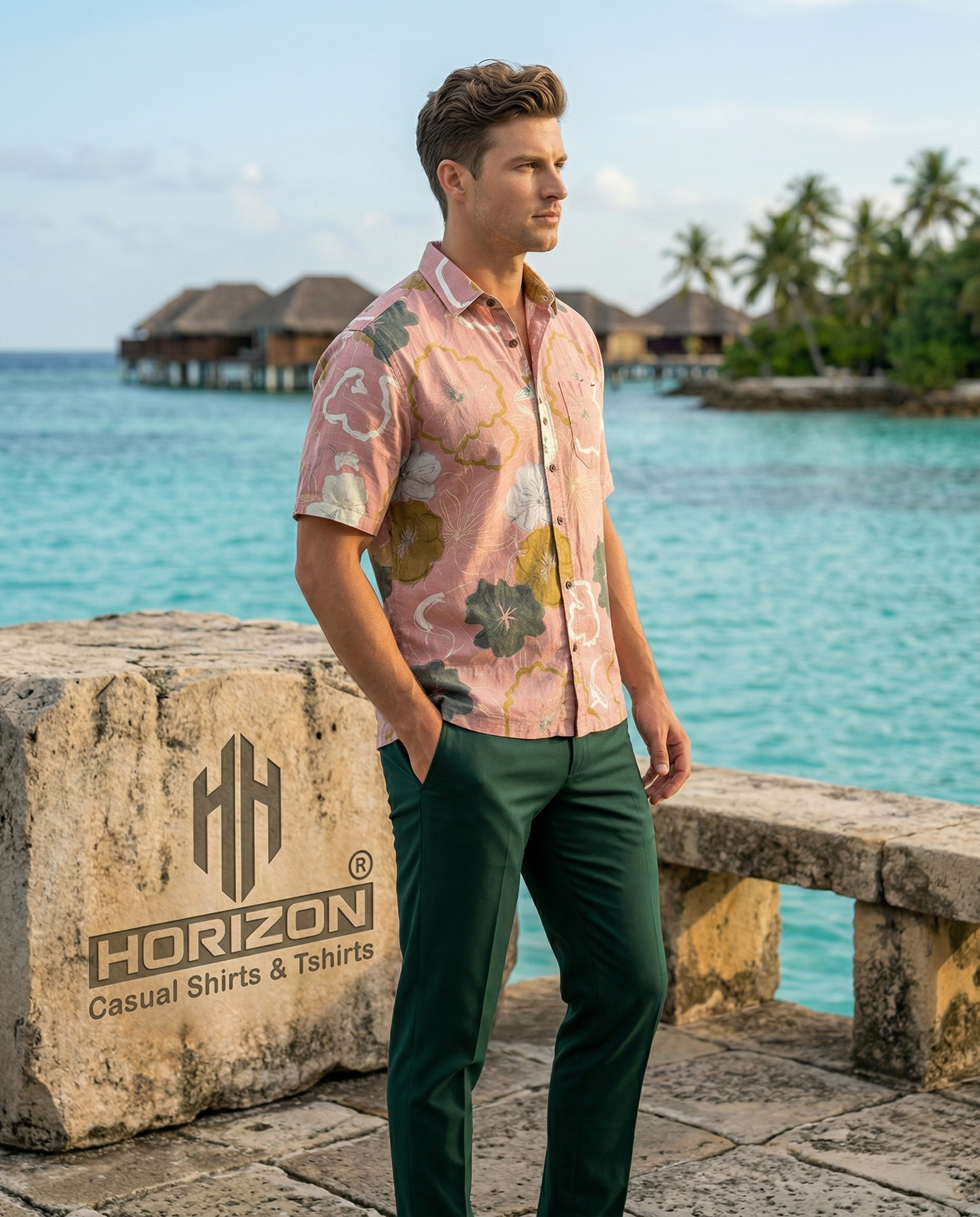 Pink Tropical Floral Shirt