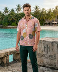 Pink Tropical Floral Shirt