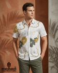 White Floral Print Shirt