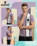 Color Block Printed Polo