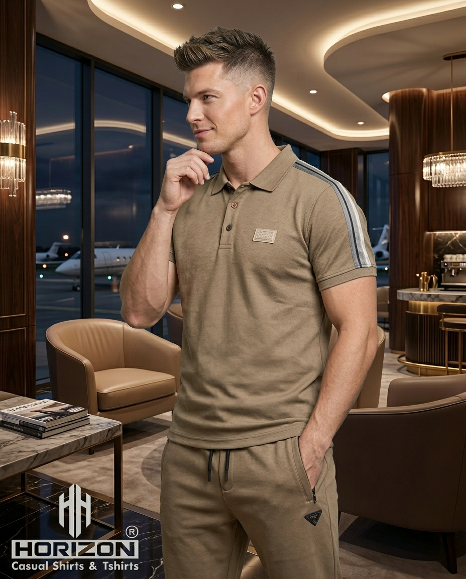 Textured Polo Co-ord Set